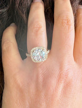 Load image into Gallery viewer, Round Cut Diamond Engagement Ring Halo Wedding Bridal Ring Filigree Style IGI Certified 14k Solid Yellow Gold 4.65cttw G-VS2
