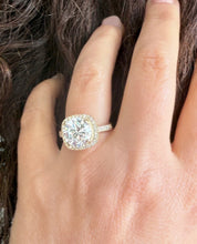 Load image into Gallery viewer, Round Cut Diamond Engagement Ring Halo Wedding Bridal Ring Filigree Style IGI Certified 14k Solid Yellow Gold 4.65cttw G-VS2
