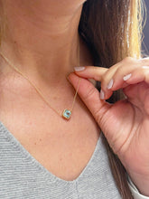 Load image into Gallery viewer, Square Cut Natural Aquamarine Bezel Set Solitaire Necklace And Chain Pendant Wedding Gift Dainty Minimalist 14k Solid Yellow Gold 2.00ct
