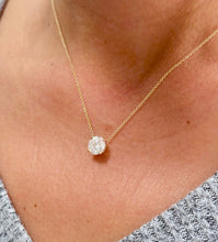Load image into Gallery viewer, Round Cut IGI Certified Diamond Pendant And Chain Solitaire Minimalist Style 14k Solid Yellow Gold Necklace And Chain Wedding Gift 2.00
