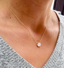 Load image into Gallery viewer, Round Cut IGI Certified Diamond Pendant And Chain Solitaire Minimalist Style 14k Solid Yellow Gold Necklace And Chain Wedding Gift 2.00
