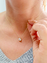Load image into Gallery viewer, Round Cut IGI Certified Diamond Pendant And Chain Solitaire Minimalist Style 14k Solid Yellow Gold Necklace And Chain Wedding Gift 2.00
