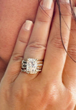 Load image into Gallery viewer, Radiant Cut And Round Cut Diamond Sides Engagement Ring And Matching Band IGI Certified 14k Solid Yellow Gold Wedding Set 5.20ctw G-VS2
