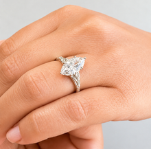 Load image into Gallery viewer, Marquise Shape Moissanites Engagement Ring Prong Style Wedding Bridal Ring Antique Filigree 14K Solid White Gold 3.00ctw
