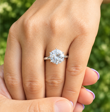 Load image into Gallery viewer, Round Cut Diamond Engagement Ring IGI Certified 5.00ct 14k Solid White Gold Solitaire Style Bridal Ring Minimalist Wedding Ring G-VS2
