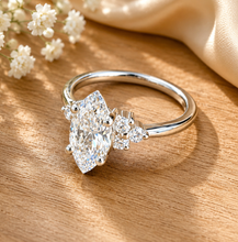 Load image into Gallery viewer, IGI Certified Marquise Cut Diamond Engagement Ring Set In 14k Solid Yellow Gold Wedding Ring Prong Set Bridal Ring Minimalist 1.30ctw
