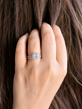 Load image into Gallery viewer, Round Cut Diamond Engagement Ring And Matching Band IGI Certified Wedding Set 14k Solid White Gold Women's Bridal Set Ring For Her 3.50ctw
