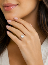 Load image into Gallery viewer, Emerald Cut Center And Round Cut Moissanites Engagement Ring Set In 14K Solid Yellow Gold Wedding Bridal Ring Set 3.25ctw

