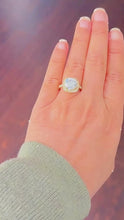 Load and play video in Gallery viewer, Round Cut Diamond Engagement Ring Halo Wedding Bridal Ring Filigree Style IGI Certified 14k Solid Yellow Gold 4.65cttw G-VS2
