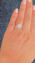 Load and play video in Gallery viewer, Round Cut Diamond Engagement Ring And Matching Band IGI Certified Wedding Set 14k Solid White Gold Women's Bridal Set Ring For Her 3.50ctw
