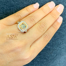 Load image into Gallery viewer, 14k Solid Rose Gold Cushion Cut Smoky Topaz And Natural Diamonds Engagement Ring Bezel Set Wedding, Anniversary, Bridal Halo Large 3.70ctw
