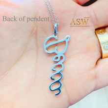 Load image into Gallery viewer, 14K Solid White Or Yellow Or Rose Gold Multi Natural Diamonds Initials, Necklace Chain Included Custom Made 0.50ctw

