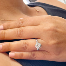 Load image into Gallery viewer, 14K White Gold Round Forever One Moissanite And Baguettes Cut Natural Diamonds Engagement Ring 2.24ctw
