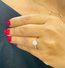 Load image into Gallery viewer, 14K Solid White Gold Round Cut Forever One Moissanite And Natural Round Diamond Engagement Ring Wedding Anniversary 1.40ct
