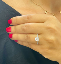 Load image into Gallery viewer, 14K Solid White Gold Round Cut Forever One Moissanite And Natural Round Diamond Engagement Ring Wedding Anniversary 1.40ct

