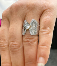 Load image into Gallery viewer, Unique Design 14K Solid And Heavy White Gold Princess Cut Simulated Diamonds Engagement Ring Bezel Antique Style Filigree 1.00ct
