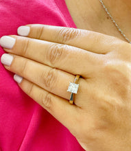 Load image into Gallery viewer, Copy of 14K Solid Yellow Gold Princess Cut Moissanite Engagement Ring Deco, Bridal, Wedding, Anniversary, Prong Set Solitaire 1.20ctw

