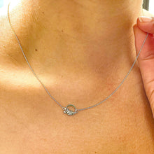 Load image into Gallery viewer, 14K Solid Yellow And White Gold Tree Of Life In Circle of Love Life Pendent Necklace
