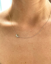 Load image into Gallery viewer, 14K Solid Yellow And White Gold Tree Of Life In Circle of Love Life Pendent Necklace
