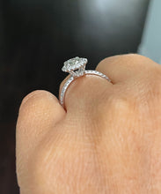 Load image into Gallery viewer, IGI Certified 14K Solid White Gold Oval Cut Round cut Diamond Engagement Ring Halo 2.00ct F-VS2

