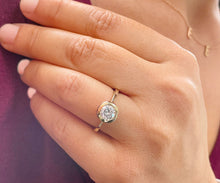 Load image into Gallery viewer, IGI Certified 14K Solid Yellow Gold Round Cut Diamonds Engagement Ring Bezel Set Wedding Bridal Set 1.00ctw F-VS2
