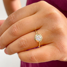 Load image into Gallery viewer, 14k Solid Yellow Gold Round Cut Natural Diamond Engagement Ring Bezel Set 0.70ctw
