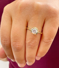 Load image into Gallery viewer, 14k Solid Yellow Gold Round Cut Natural Diamond Engagement Ring Bezel Set 0.70ctw
