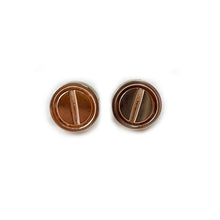 Load image into Gallery viewer, Screw Style 18K Solid Rose Gold Stud Push Back Earrings Bridal, Anniversary 7.2mm Wide
