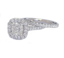 Load image into Gallery viewer, IGI Certified 14K Solid White Gold Cushion And Round Cut Diamond Engagement Ring And Band Bridal Set Halo 2.00ctw F-VS2
