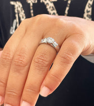 Load image into Gallery viewer, IGI Certified 14K Solid Heavy White Gold Round Cut Diamond Semi Bezel Engagement Ring Wedding 1.06ct
