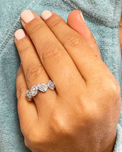14k solid white gold Round, Emerald, Princess, Oval Cut Moissanite And Natural diamonds band anniversary Wedding, Anniversary, 2.40ctw