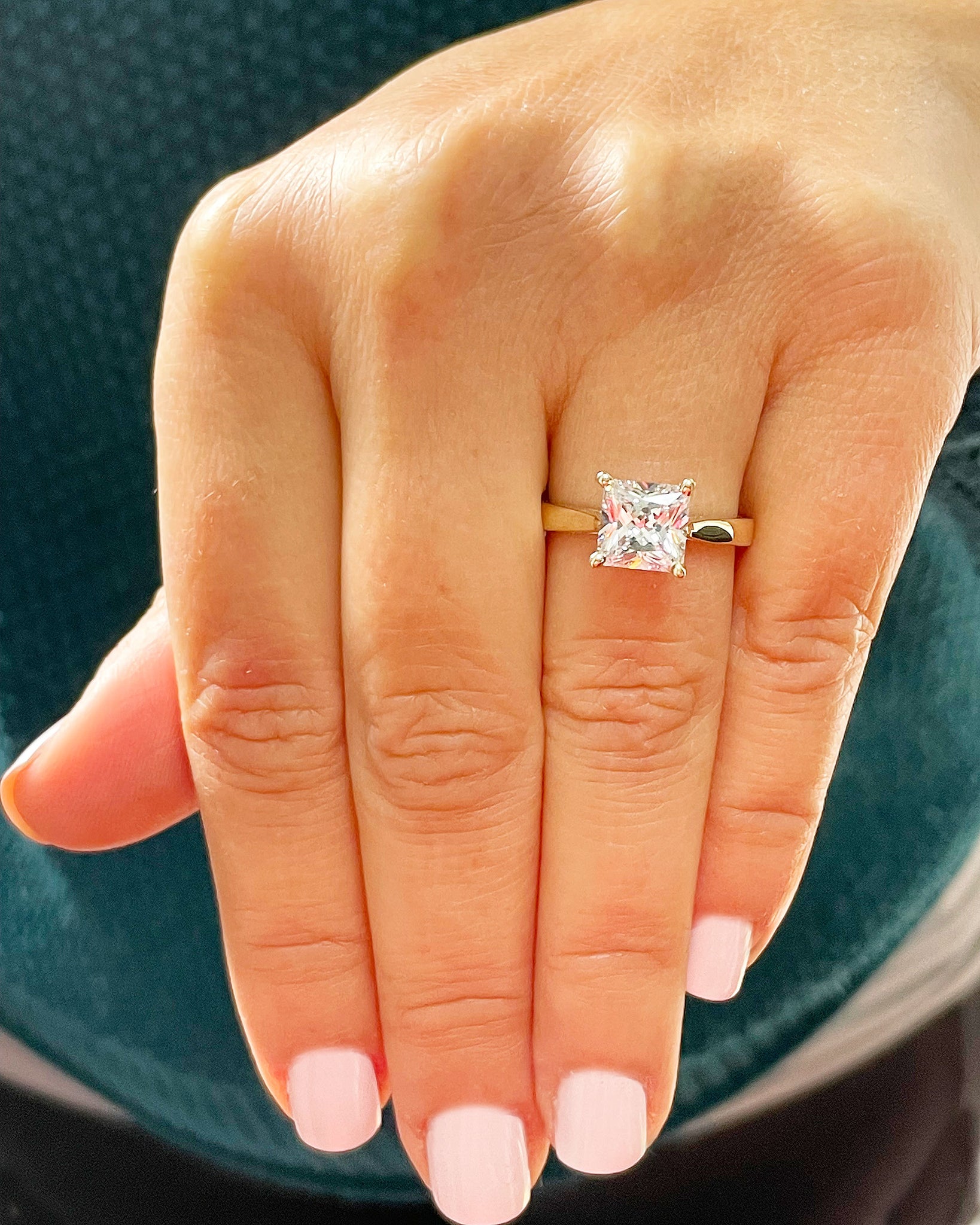 Princess cut diamond engagement Clearance