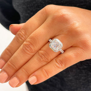 Asscher deals cut moissanite