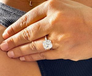 IGI Certified 14k Solid White Gold Cushion Cut Diamond Engagement Ring Solitaire Prong Set 3.00ct F-VS2