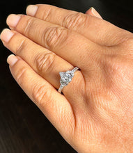 Load image into Gallery viewer, IGI Certified 14k Solid White Gold Pear and Round Cut Diamond Engagement Ring And Band 1.70ct F-VS2
