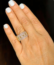 Load image into Gallery viewer, HUGE Eternity Band 12.50mm Ring Anniversary Wedding Engagement Ring Yellow Gold Plated Solid Sterling Silver .925 and 3.0ctw Diamonds
