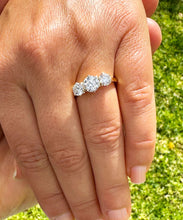Load image into Gallery viewer, IGI Certified 14K Solid Yellow Gold Round Cut Diamond Engagement Ring Prong Three Stone Style Prong Set 2.00ct F-VS2
