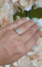 Load and play video in Gallery viewer, 14k Solid Yellow Gold Princess Cut Forever One Moissanite Engagement Ring Three Stones Style 2.50ctw
