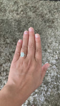 Load and play video in Gallery viewer, Stunning Large 4.00ct Solitaire 14K Solid White Gold Rectangular Cushion Cut Simulated Diamonds Engagement Ring Four Prong Wedding Bridal
