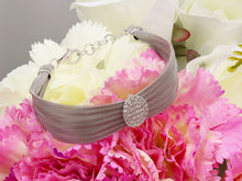Load image into Gallery viewer, White Gold Rhodium Sterling Silver .925 Elegant Design, Man Made Simulated Diamond, Bracelet, Bangle, Deco, Pave Set, Bridal, Wedding Gift
