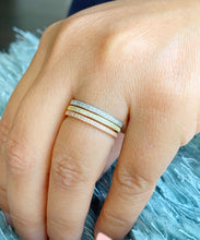 Load image into Gallery viewer, 0.75ctw Prong Set Eternity Bands, Wedding Bands, Engagement Bands, Simulated Diamonds, Stackable , Solid 14K White, Yellow And Rose Gold
