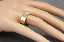 Load image into Gallery viewer, 18K Yellow Gold Round Cut Diamonds Ring Band Bezel Set Mens 7mm 0.24ctw
