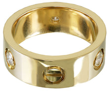 Load image into Gallery viewer, 18K Yellow Gold Round Cut Diamonds Ring Band Bezel Set Mens 7mm 0.24ctw
