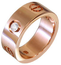 Load image into Gallery viewer, 18K Rose Gold Round Cut Diamonds Ring Band Mens 7mm 0.24ctw
