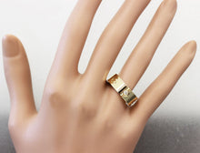 Load image into Gallery viewer, 18K Yellow Gold Round Cut Diamonds Ring Band Bezel Set Mens 7mm 0.24ctw
