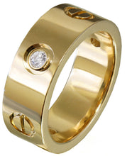 Load image into Gallery viewer, 18K Yellow Gold Round Cut Diamonds Ring Band Bezel Set Mens 7mm 0.24ctw
